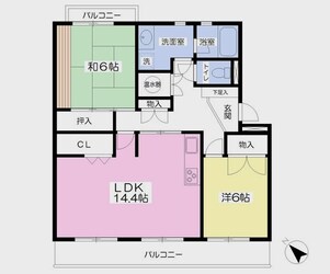 コンフォート屋形 Aの物件間取画像